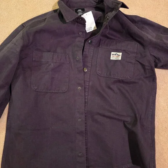 NWT H&M Men's Workwear Canvas Overshirt - Picture 3 of 4